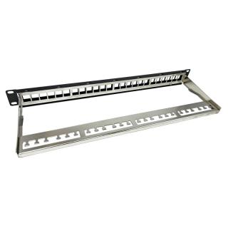 Patch panel pusty 24 porty 1U modularny