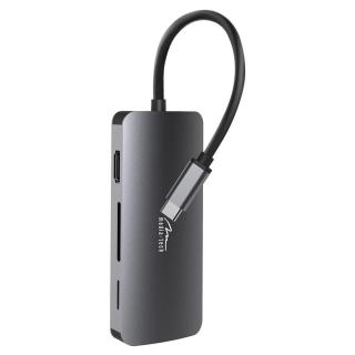 HUB USB-C 8 portów MT5044 3xUSB-A 3.0, 1xUSB-C PD,...