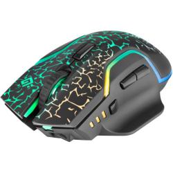 Mysz bezprzewodowa Defender ONESHOT GM-067 optyczna 3200dpi czarna RGB AKUMULATOR 7 przycisków Gaming