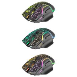 Mysz bezprzewodowa Defender ONESHOT GM-067 optyczna 3200dpi czarna RGB AKUMULATOR 7 przycisków Gaming