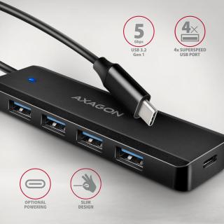 HUE-C1C 4-portowy hub USB 5Gbps Travel, USB-C power IN,...