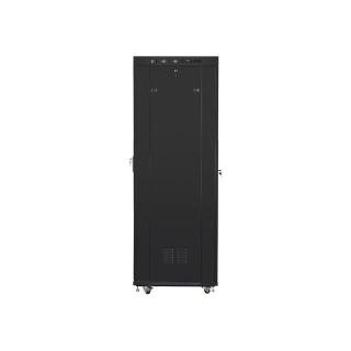 Szafa instalacyjna rack stojąca 19 42U 800x800 czarna, drzwi szklane LCD (Flat pack)