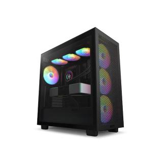 Obudowa H7 Flow RGB z oknem Czarna