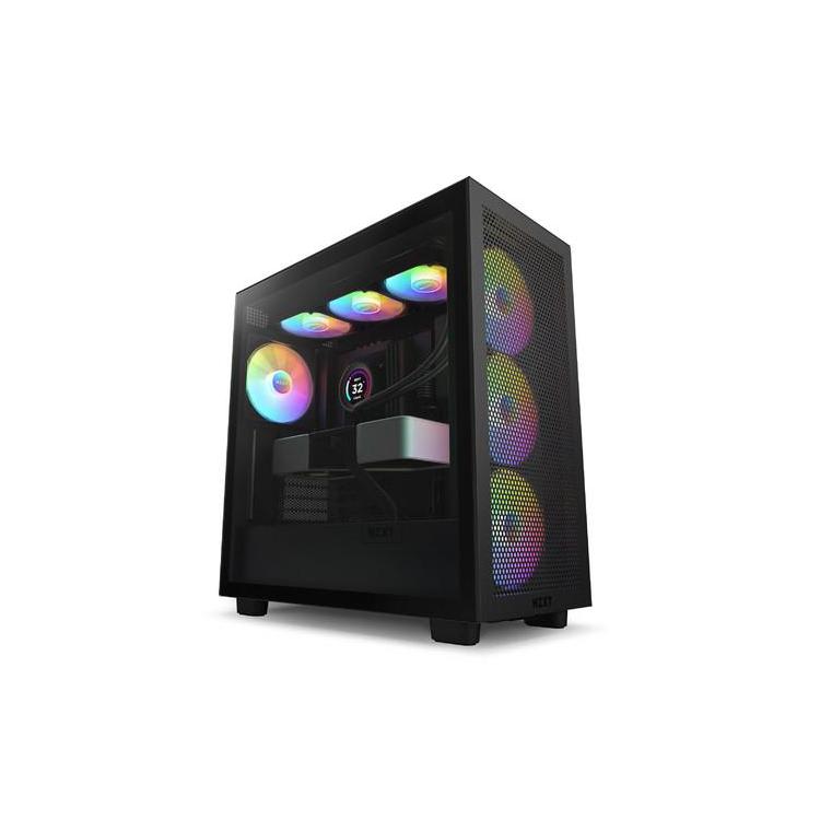 Obudowa H7 Flow RGB z oknem Czarna