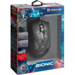 Mysz przewodowa Defender BIONIC GM-250L 3200dpi 6P + podkładka Gaming + GRA