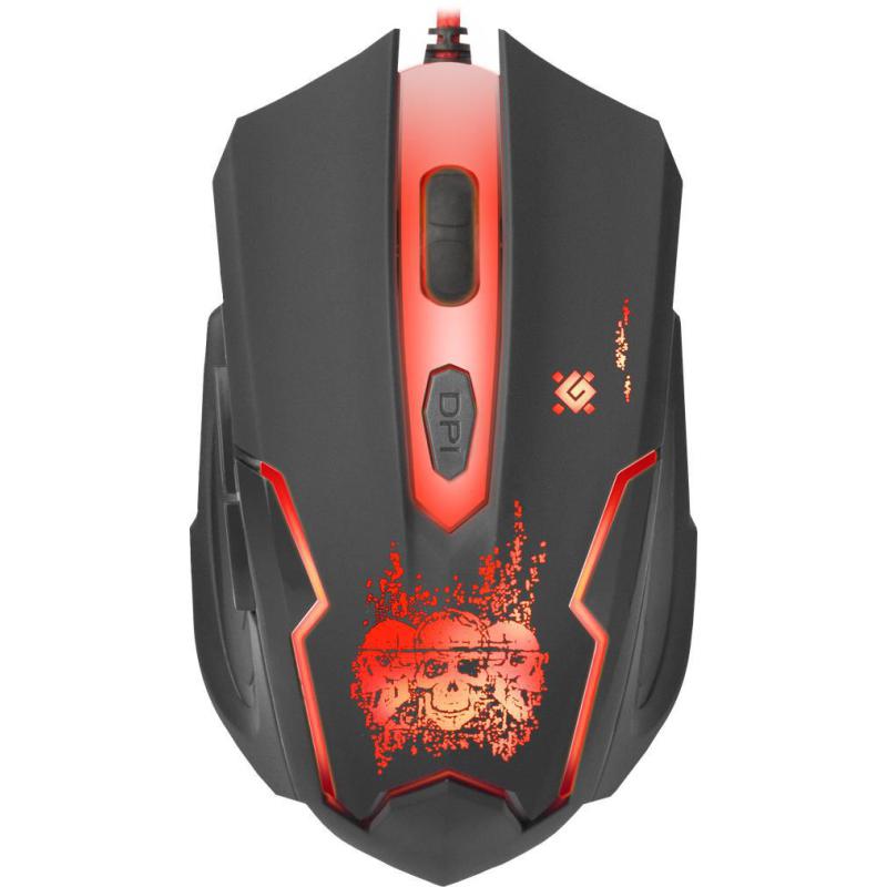 Mysz przewodowa Defender SKULL GM-180L 3200dpi 6P + podkładka Gaming + GRA