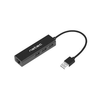 NATEC HUB USB 2.0 DRAGONFLY 3 PORTY + RJ45 NHU-1413