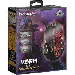 Mysz przewodowa Defender VENOM GM-640L 3200dpi Gaming 8P + GRA