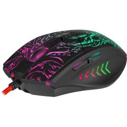 Mysz przewodowa Defender TITAN GM-650L 6400dpi Gaming 6P RGB + GRA