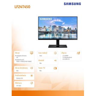 Monitor 27 cali T450FQ IPS 1920x1080 FHD 16:9 2xHDMI 1xDP 2xUSB 2.0 5ms 75 Hz HAS+PIVOT płaski 3YOn-Site