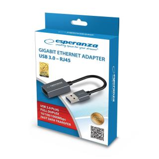 ESPERANZA GIGABIT ETHERNET 1000 MBPS ADAPTER USB 3.0-RJ45...