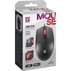 Mysz przewodowa Defender DELTA MM-523 1000dpi bezklikowa silent