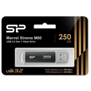 Pendrive Silicon Power Marvel Xtreme M80 250GB USB 3.2 Grey