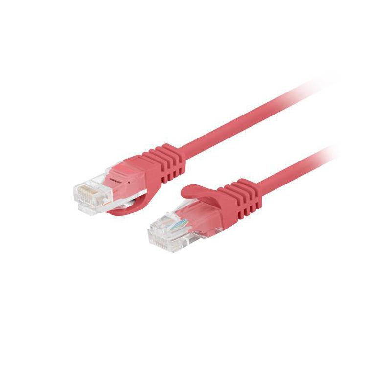 Patchcord Lanberg UTP kat.5e 2m czerwony 10-Pack