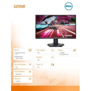 Monitor G2724D 27 cali 165Hz IPS/2560x1440/HDMI/DP/3Y