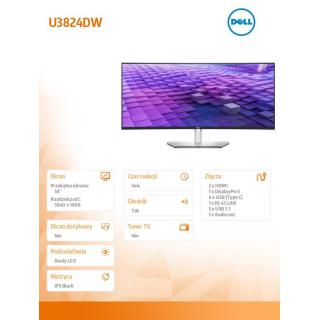 Monitor zakrzywiony 38 cali U3824DW 21:9/3840x1600/3Y PPG