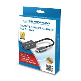 ESPERANZA GIGABIT ETHERNET 1000 MBPS ADAPTER USB C-RJ45...