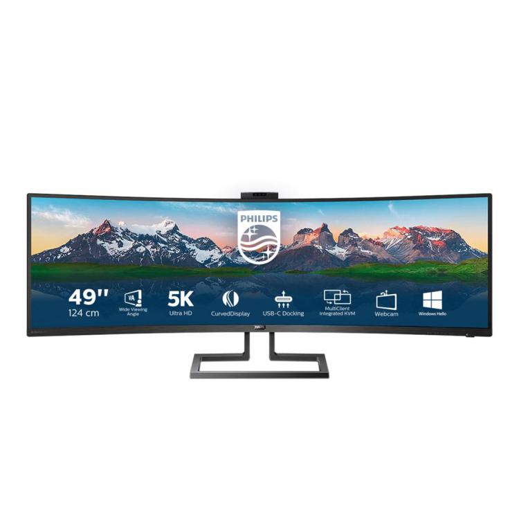 Monitor Philips 499P9H/00 (48,8" VA 5120x1440 DisplayPort, HDMI x2 kolor czarny)