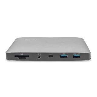 Stacja dokująca DIGITUS USB Typ C 11-portów z Thunderbolt 3, 8K 30Hz, PD 3.0, RJ45, aluminiowa