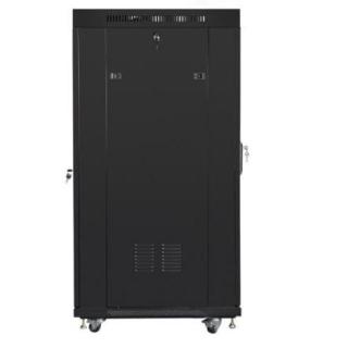 Szafa instalacyjna RACK stojąca 19 cali 37u 800x1000 czarna drzwi szklane LCD (flat pack)