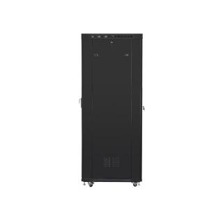 Szafa instalacyjna RACK stojąca 19 27U 800X1000 czarna LCD (FLAT PACK)