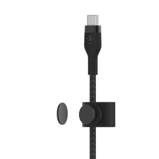 Kabel BoostCharge USB-C/Lightning Silikonowy w oplocie 3m czarny