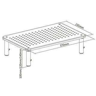 Stojak na monitor/laptop regulowany (kształt prostokątny)