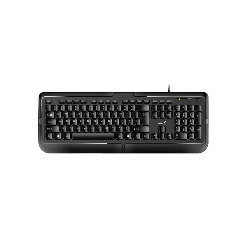 Klawiatura przewodowa Genius KB-118 Elegant black Biurowa, odporna na zalanie