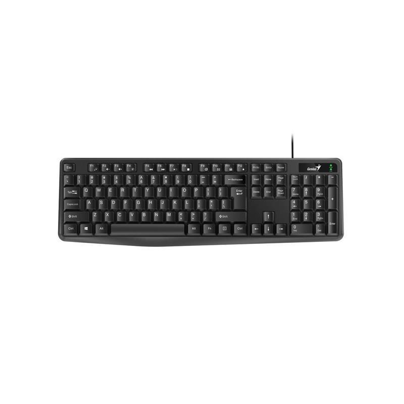 Klawiatura przewodowa Genius KB-117 Offcie black, Full size, odporna na zalanie