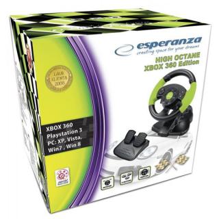 Kierownica Esperanza EG104 HIGH OCTANE XBOX 360 EDITION do PC/PS1/PS2/PS3