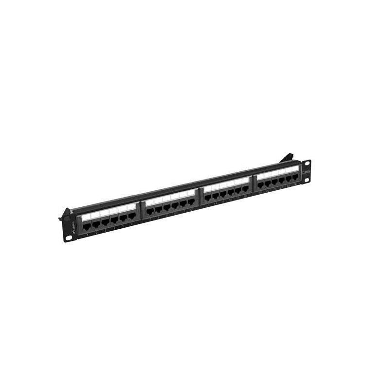 LANBERG PATCH PANEL 24 PORT 1U 19" KAT.6A UTP CZARNY PPUA-1024-B