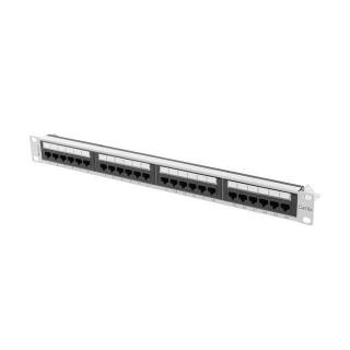 LANBERG PATCH PANEL 24 PORT 1U 19" KAT.6A UTP SZARY PPUA-1024-S