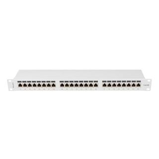 LANBERG PATCH PANEL 24 PORT 1U 19" KAT.6A FTP SZARY...