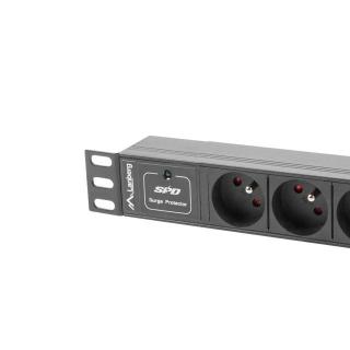 Listwa RACK Lanberg PDU-03E-0200-IEC-BK (3 x Typ E 10 A 2m kolor czarny)