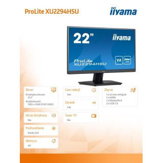 Monitor 21.5 cala XU2294HSU-B2 VA,FHD,HDMI,DP,USB3.0,2x2W,VESA