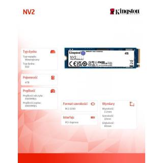 Dysk SSD NV2 4000GB M.2 2280 PCI-e 4.0 NVMe 3500/2800