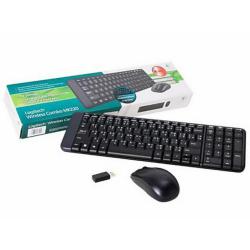 Zestaw bezprzewodowy klawiatura + mysz Logitech MK220 czarny