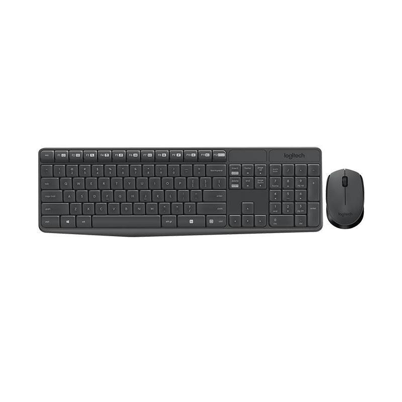 Zestaw bezprzewodowy klawiatura + mysz Logitech MK235 szary