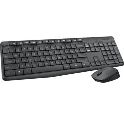 Zestaw bezprzewodowy klawiatura + mysz Logitech MK235 szary