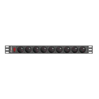 Listwa RACK Lanberg PDU-09E-0300-BK (7 x UTE 16 A (3680 W) 3m kolor czarny)