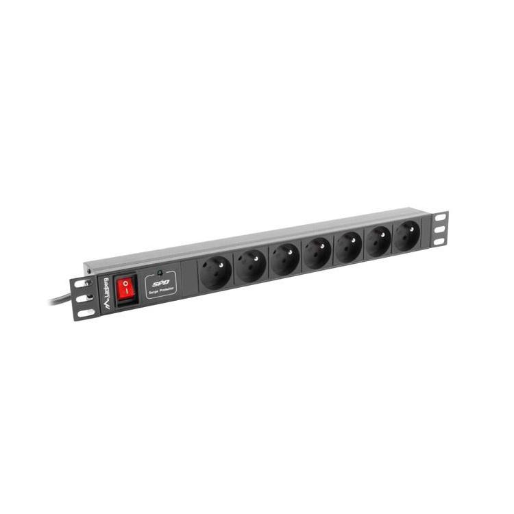 Listwa RACK Lanberg PDU-07E-0200-IEC-BK (7 x UTE 10 A 2m kolor czarny)