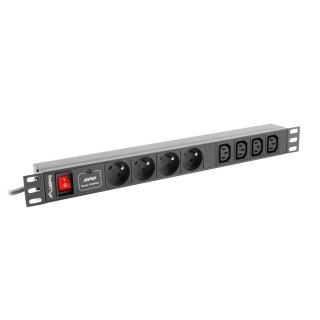 Listwa zasilająca Lanberg PDU-04E04I-0200-BK (2m kolor czarny)