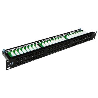 Patch panel A-LAN PK033 (1U 19" kat. 5e UTP 48xRJ-45)