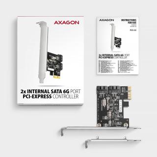 PCES-SJ2 Kontroler PCIe 2x wewnętrzny port SATA 6G, chipset JMB582 SP & LP