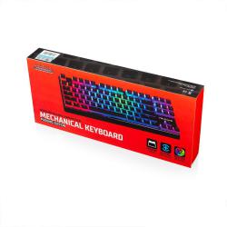 Klawiatura przewodowa Modecom Volcano LANPARTY RGB Gaming mechaniczna (Przełącznik BLUE OUTEMU) Pudding Edition