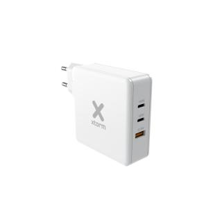 XTORM ŁADOWARKA SIECIOWA USB 3-PORTOWA 140W USB-C PD3.1 EPR GAN, BIAŁA (USB-C PD EPR 140W, USB-C PD100W, USB-A QC 3.0)