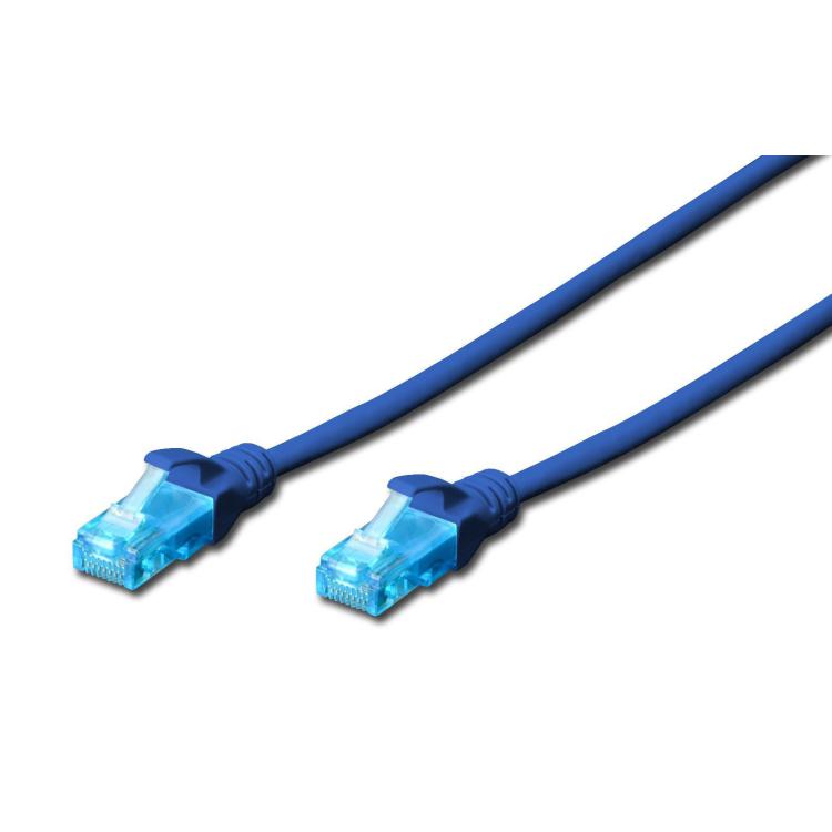 Patchcord DIGITUS UTP kat. 5e 1,5m PVC niebieski