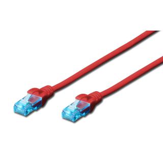 Patchcord DIGITUS UTP kat. 5e 1,5m PVC czerwony