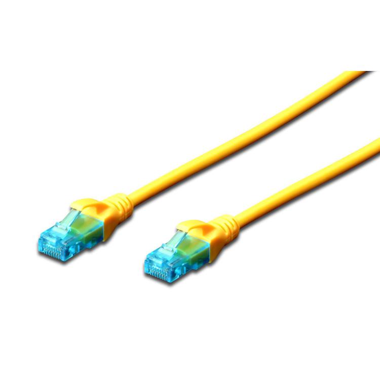 Patchcord DIGITUS UTP kat. 5e 1,5m PVC żółty