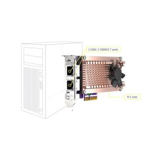 Karta rozszerzeń QM2-2P2G2T QM2 2 x PCIe 2280 M.2 SSD